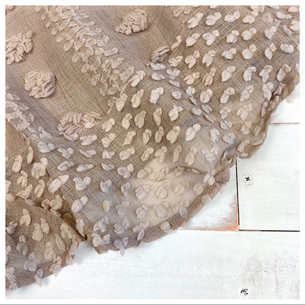 *CLEARANCE* Swiss Dot Taupe Woven Dress - Picture 7 of 8